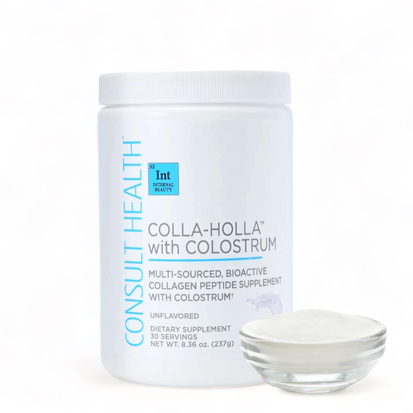 Consult Health Colla Holla Multi-Sourced Collagen Verisol Protein Powder with Colostrum, 8.26 oz