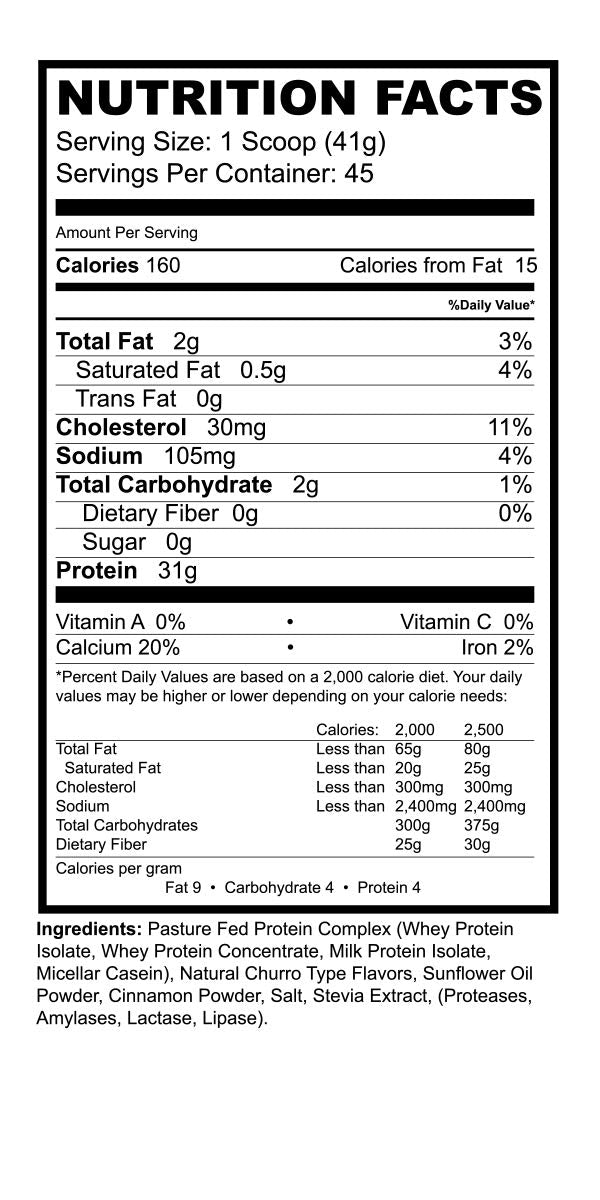 BioHealth Nutrition Precision Blend Churro Whey Protein Powder, 4 lb, 64 Servings