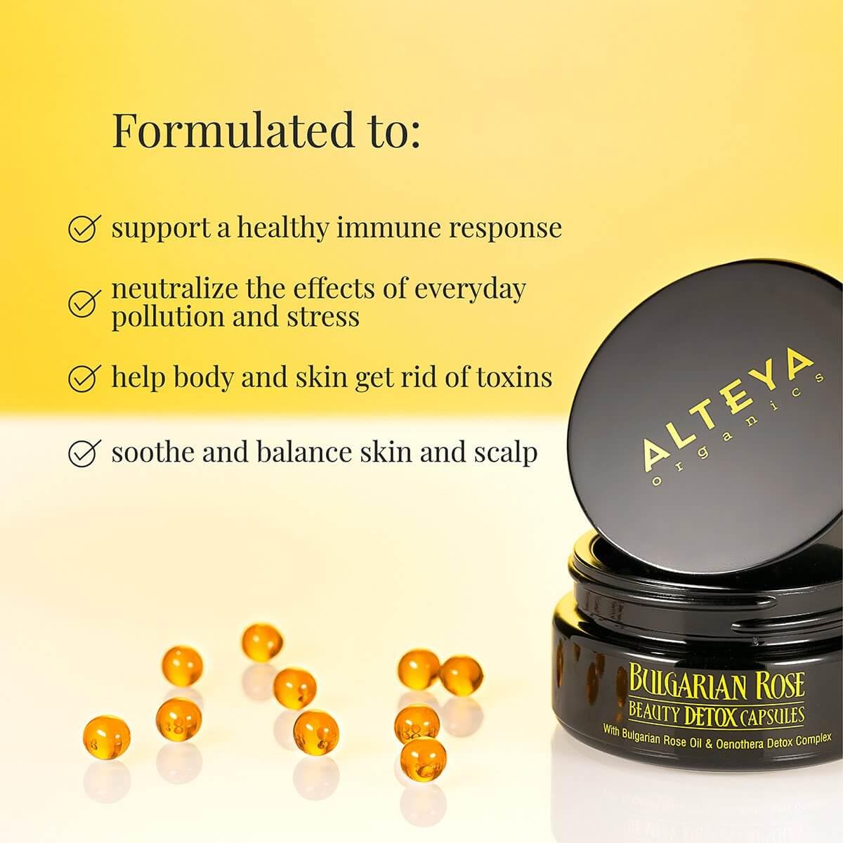 Alteya Organics Rose Beauty Detox Capsules, 1 Count