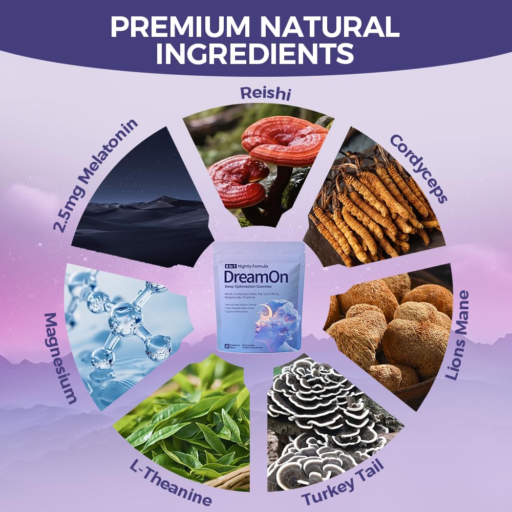 TOGOLIUN DreamOn Sleep Optimization Gummies for Adult, 60 Gummies