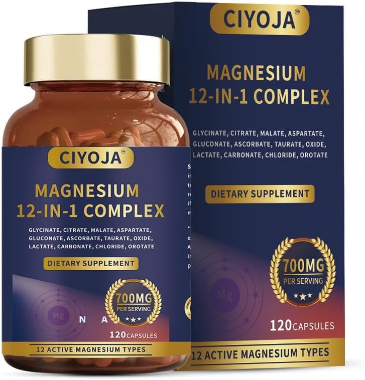 CIYOJA 12 in 1 Magnesium Complex 700mg Softgels 120
