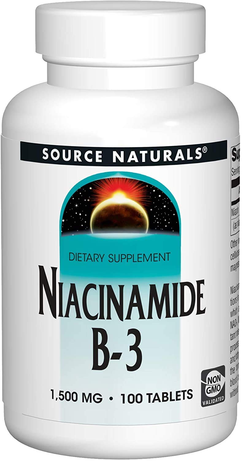 Source Naturals Niacinamide 1500mg Tablet, 100 Tablets