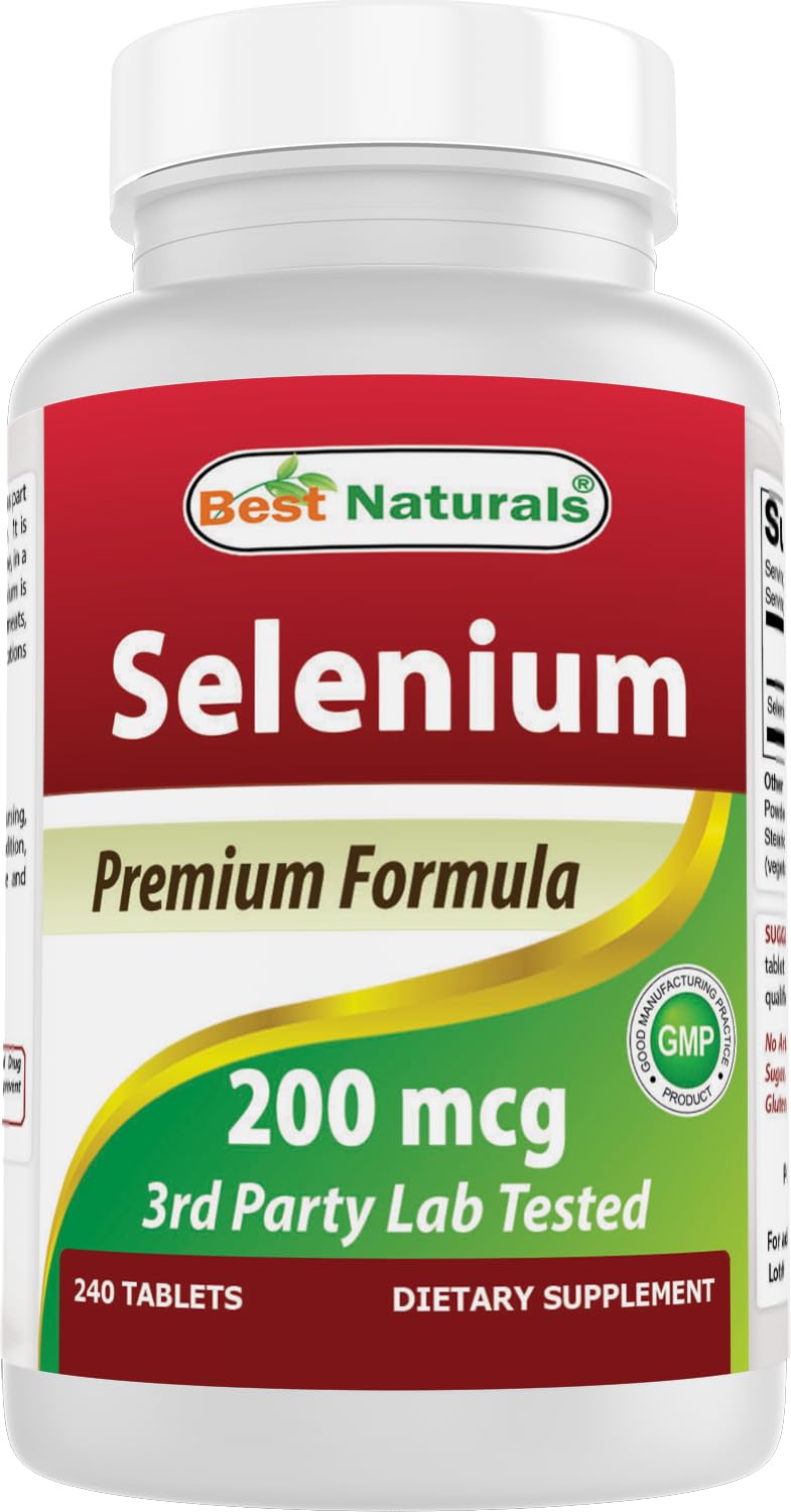 Best Naturals Selenium 200 mcg Tablets, 240 Count