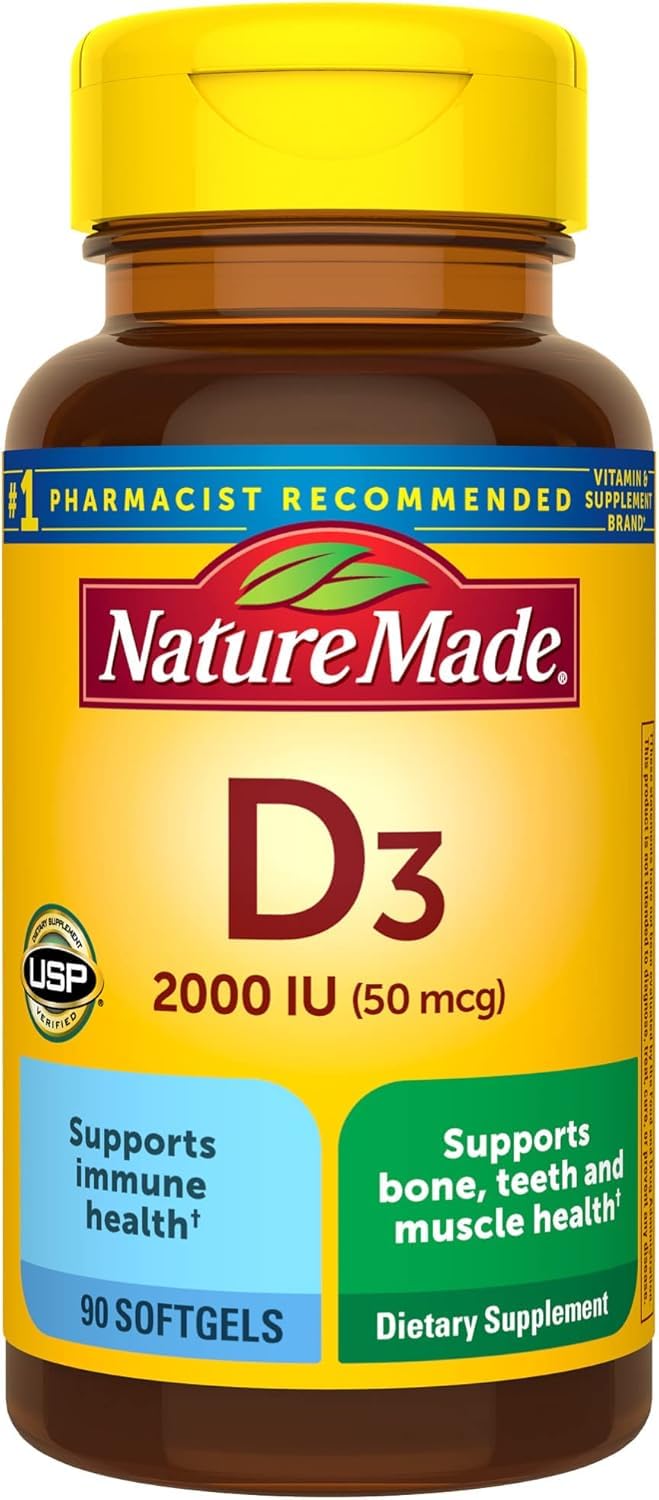 Nature Made Vitamin D 2000 IU Softgels, 90 ct