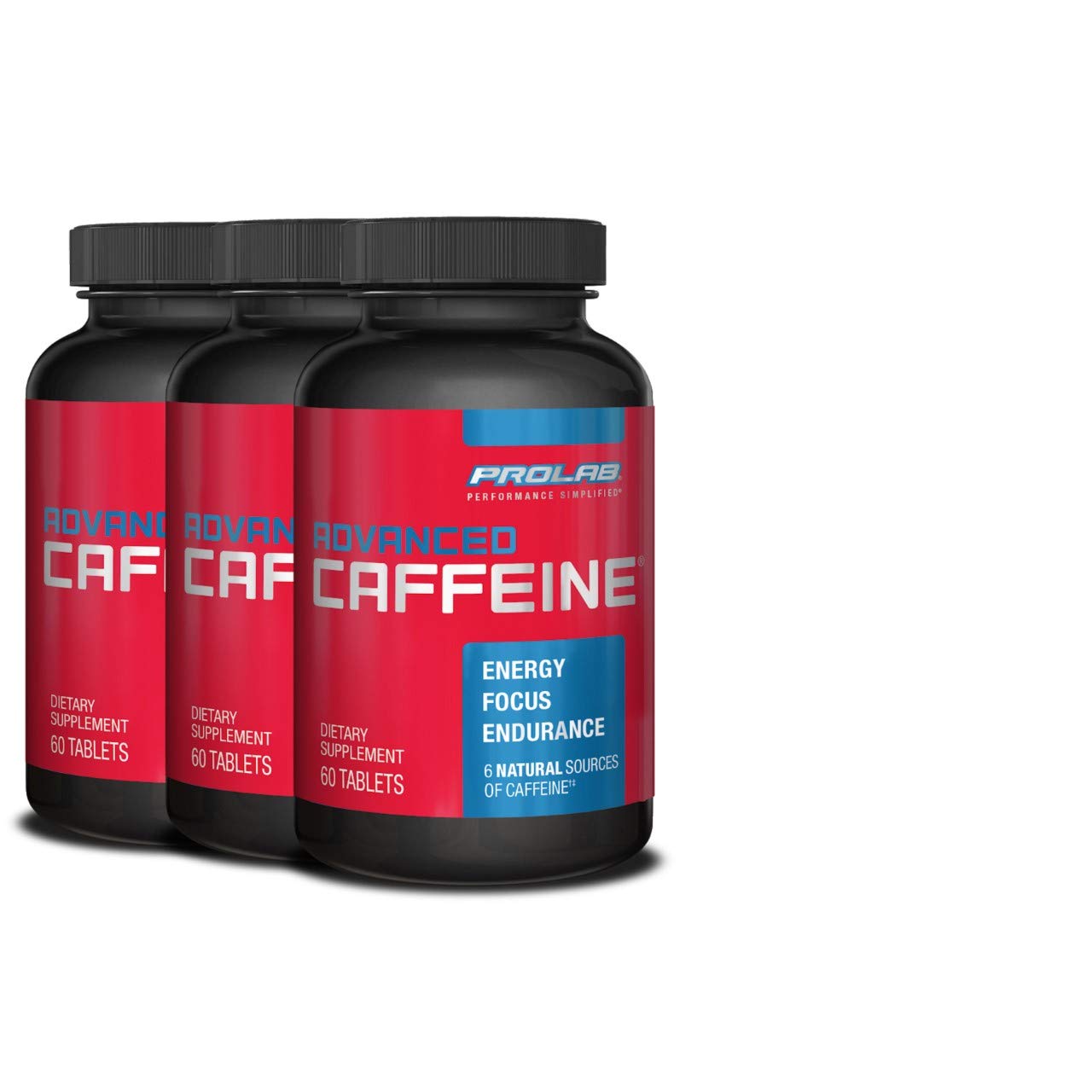 ProLab Caffeine 200mg, Green Tea Extract, Energy & Focus Tablets, 60 Count