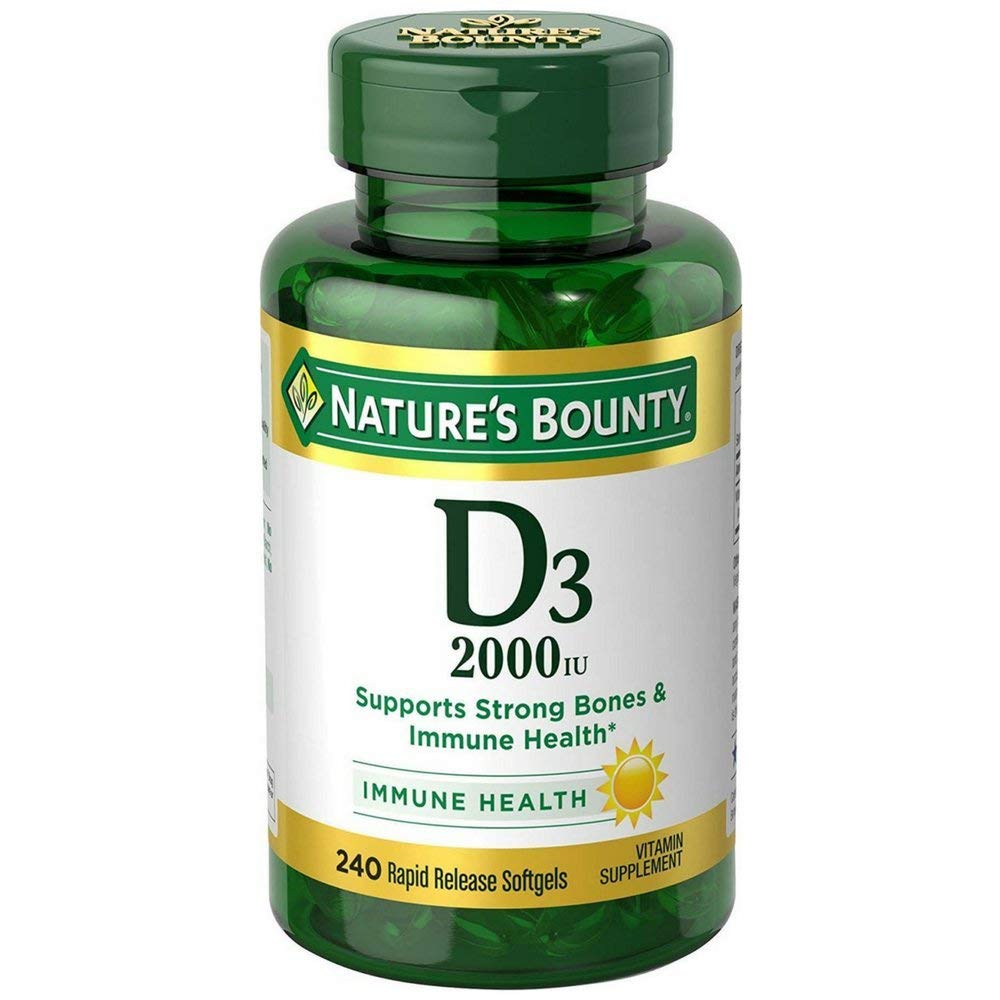 Nature's Bounty Vitamin D3 2000 IU Softgels, 960 Count