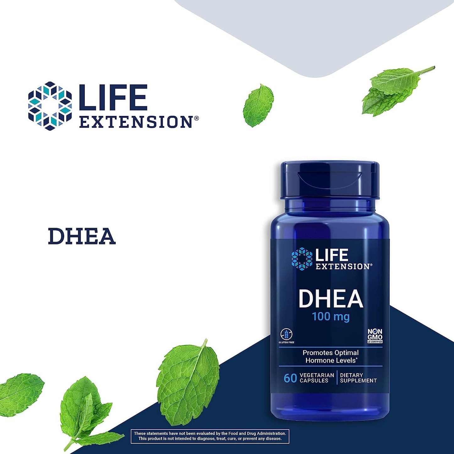 Life Extension DHEA Hormone Balance & Zinc Citrate Immune Support, 150 Vegetarian Capsules