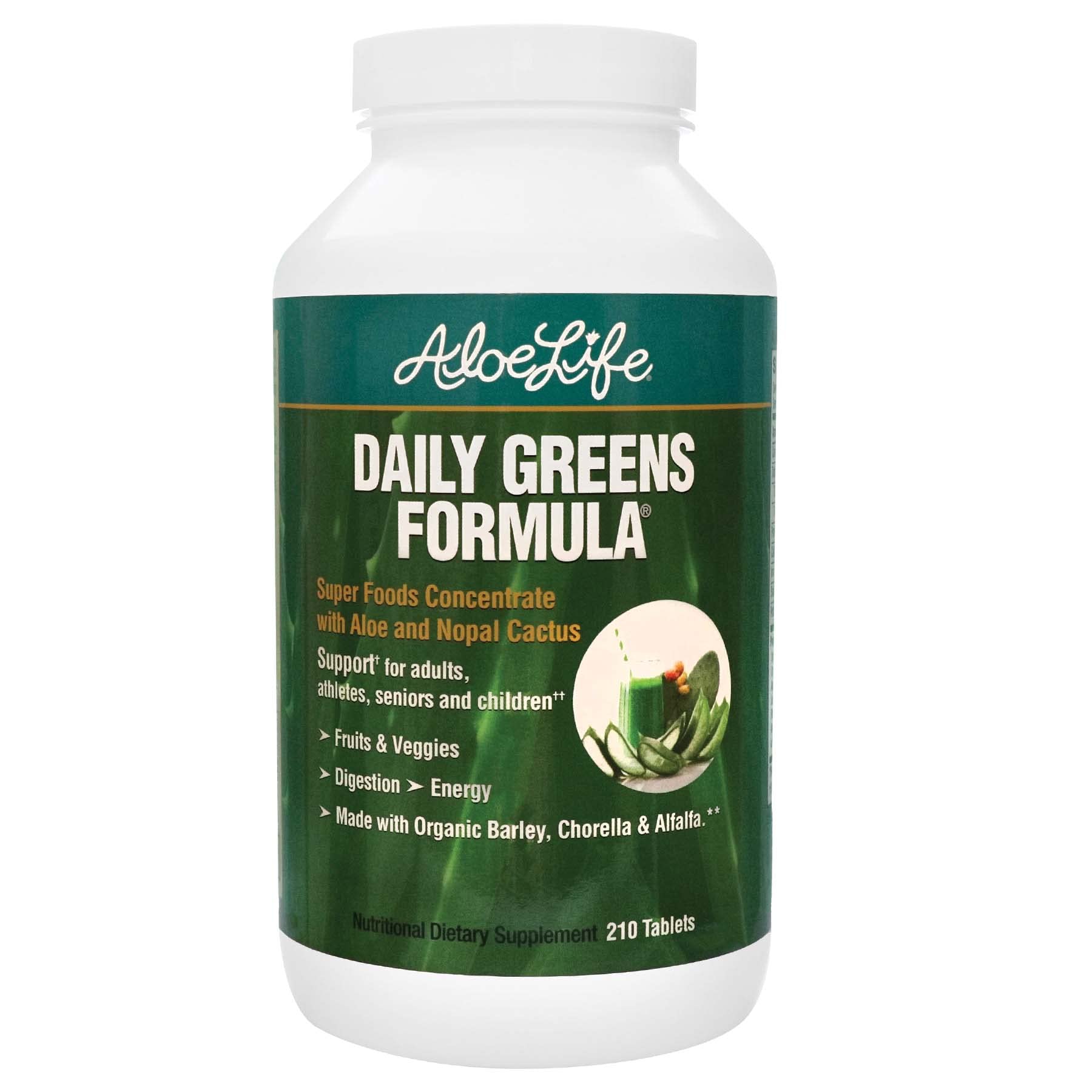 Aloe Life Daily Greens Formula 120 Tablets