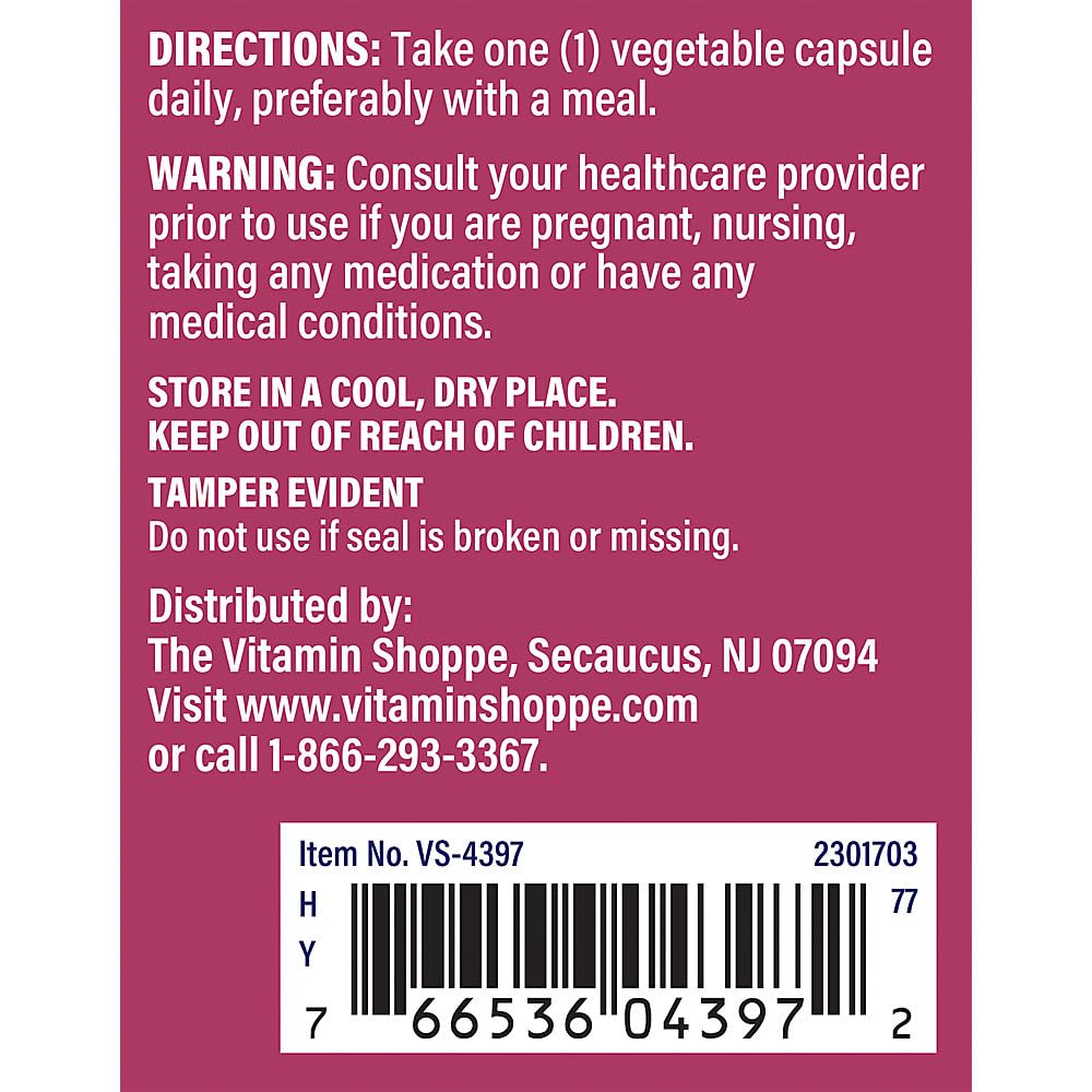 The Vitamin Shoppe Black Cohosh Root Supports Women's Health Vegetarian Capsules, 90 Count