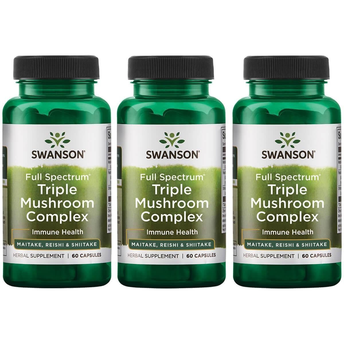 Swanson Full Spectrum Triple Mushroom Complex Capsules 60
