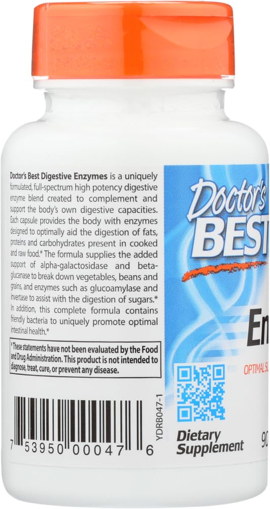Doctor's BEST Digestive Enzymes Capsules 90 Count