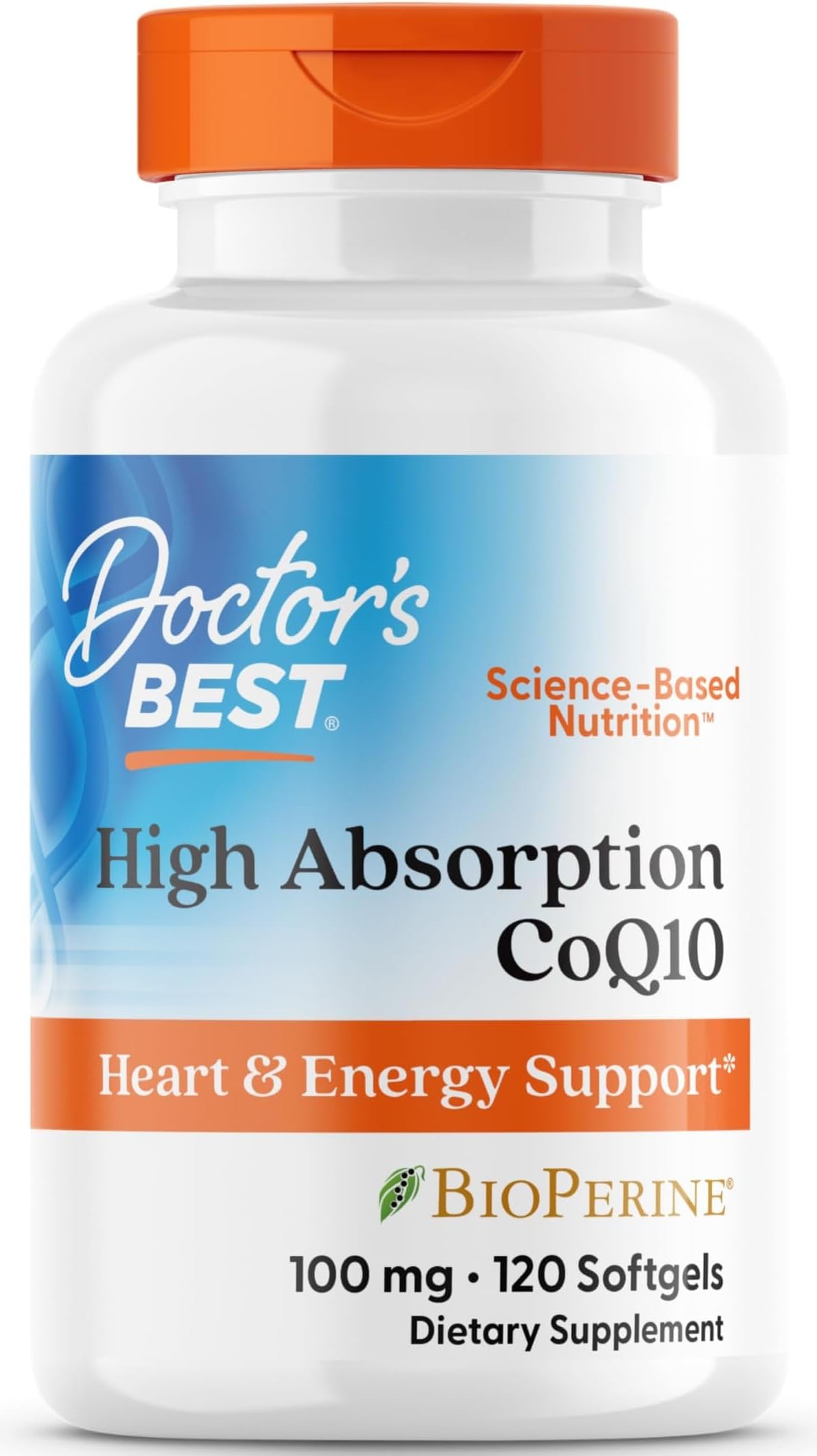 Doctor's Best CoQ10 High Absorption with BioPerine Softgels, 120 Softgels