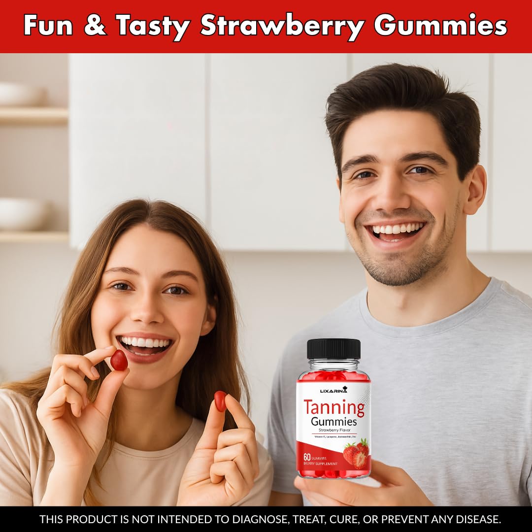 LIXARINA Tanning Gummies Supreme Tan for Women Gummy 180 Gummies