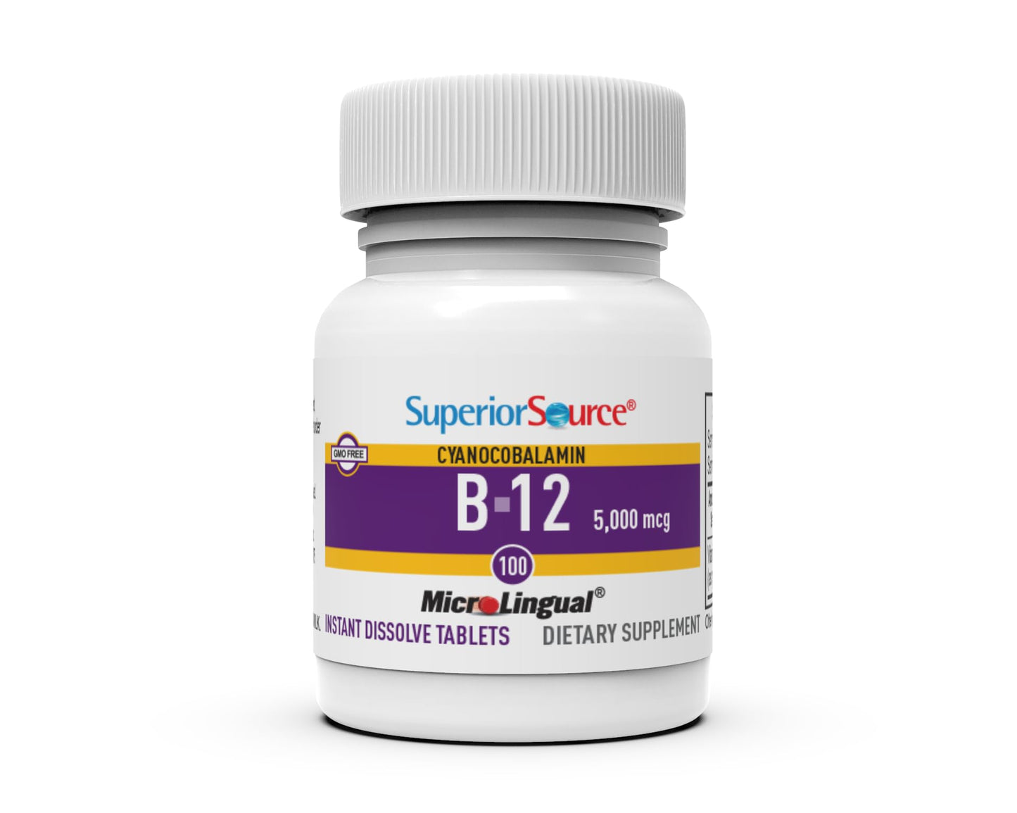 Superior Source No Shot Methylcobalamin B12 with Folic Acid Multivitamin Tablet, 60 Count