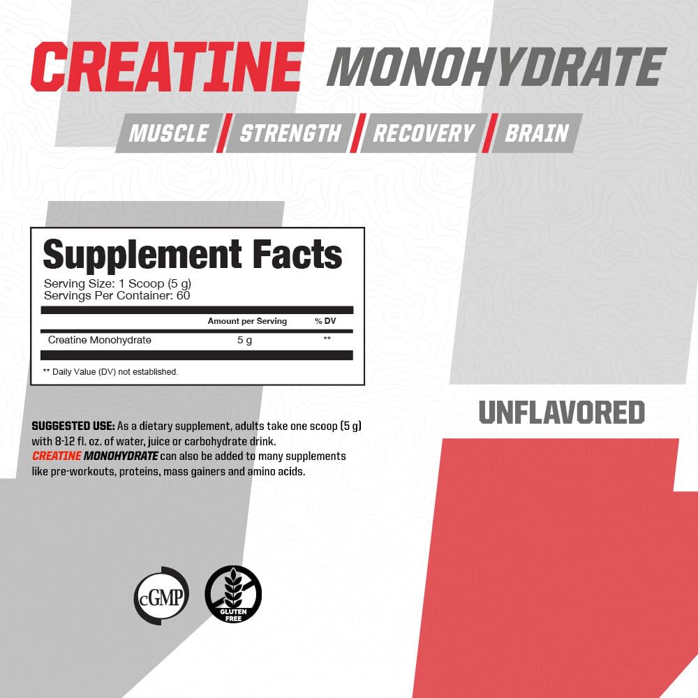 Undefined Nutrition Creatine Monohydrate Powder, 10.58 Ounce