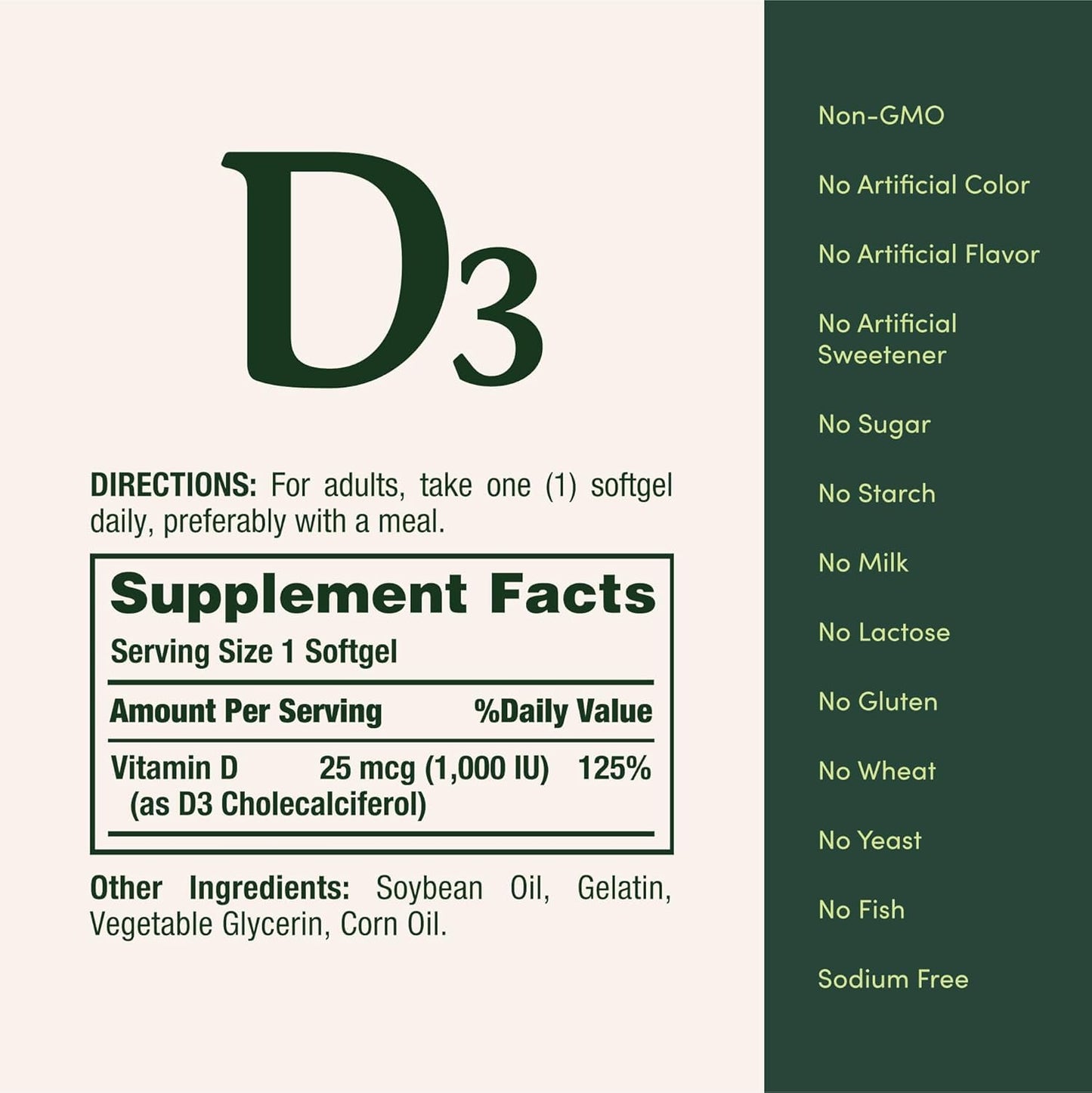 Nature's Bounty D-1000 IU Dietary Supplement Rapid Release Liquid Softgels, 1050 Softgels
