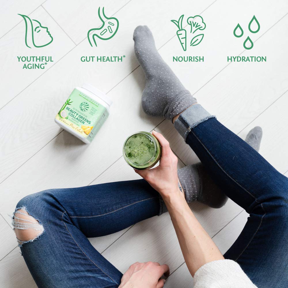 Sunwarrior Vegan Beauty Greens Drink Powder 10.5 Ounce