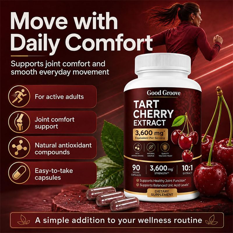 Skinclean Tart Cherry Extract 10:1 High Concentration Formula Capsule 90 Count