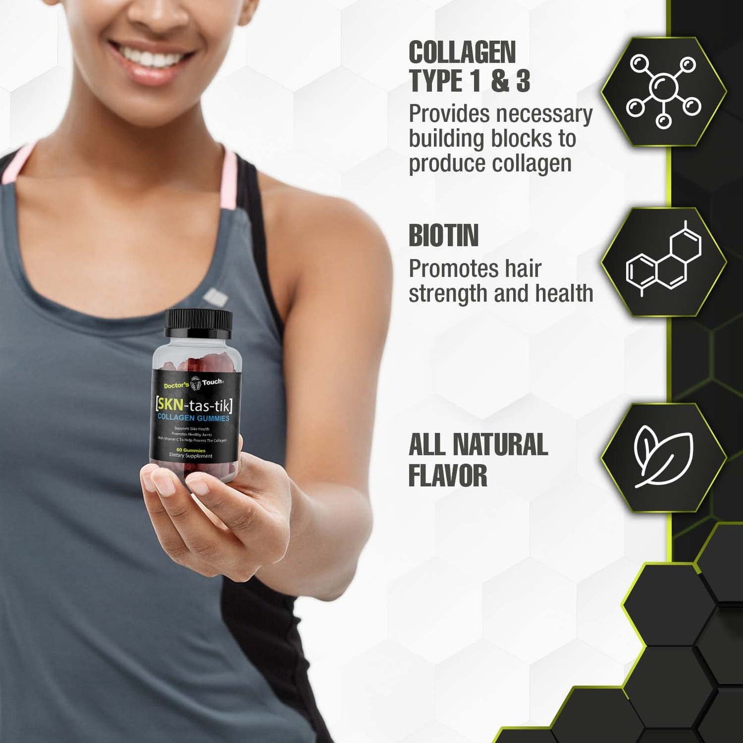Doctor's Touch SKNtastic Collagen Gummy 60 Count