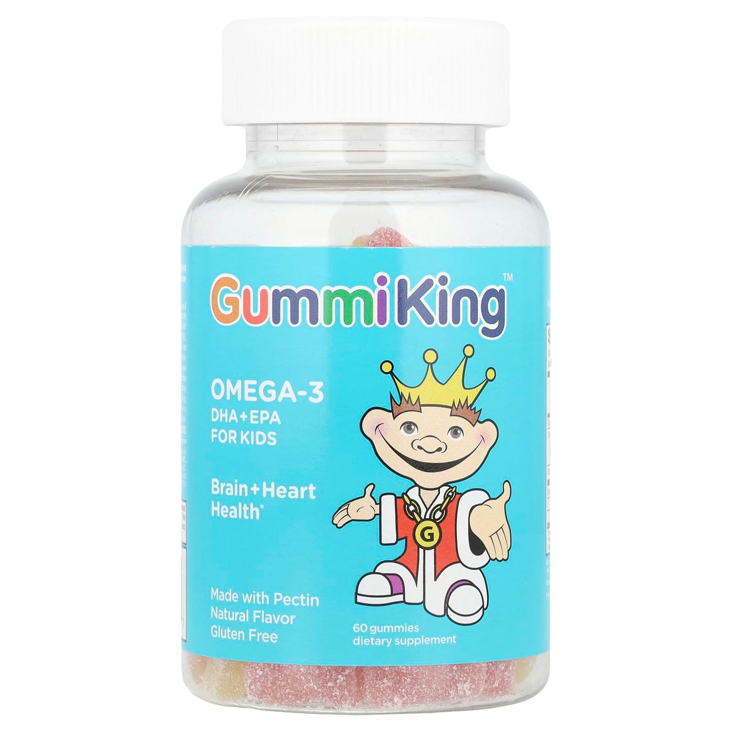 Gummi King DHA Omega-3 Supplement Gummy, 60 Count