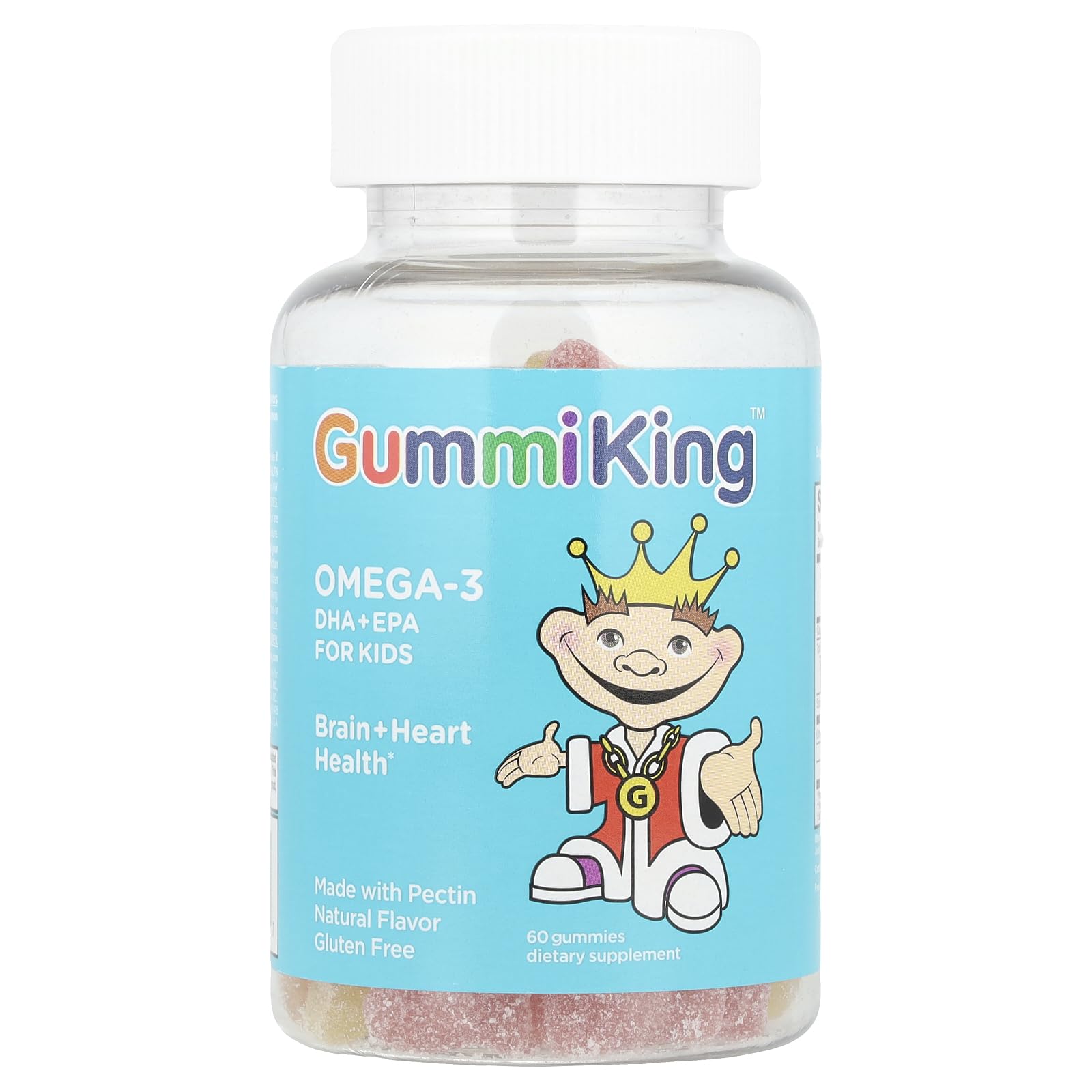 Gummi King DHA Omega-3 Supplement Gummy, 60 Count