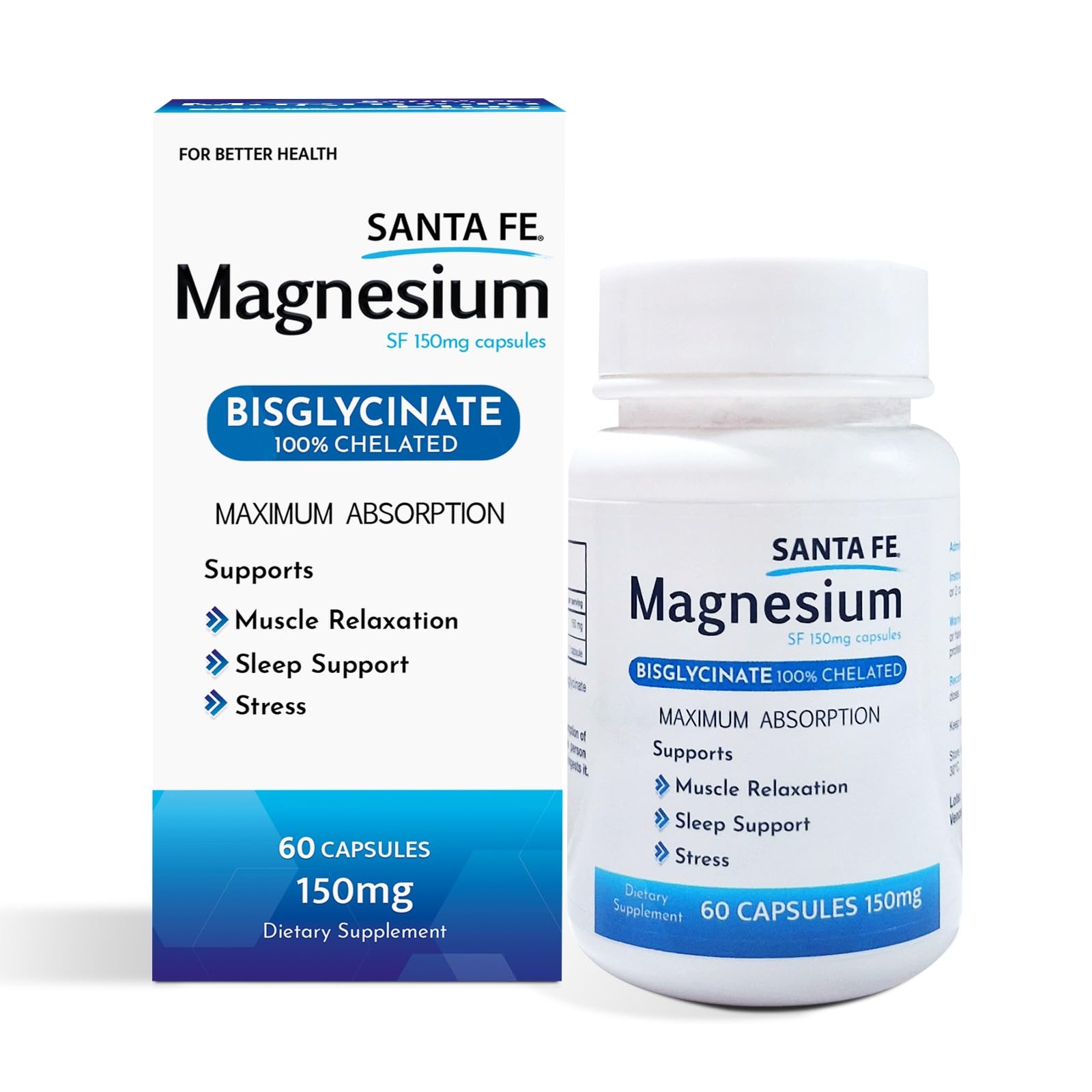 EMULSION BALLENA AZUL Magnesium Bisglycinate Capsules, 60 Count