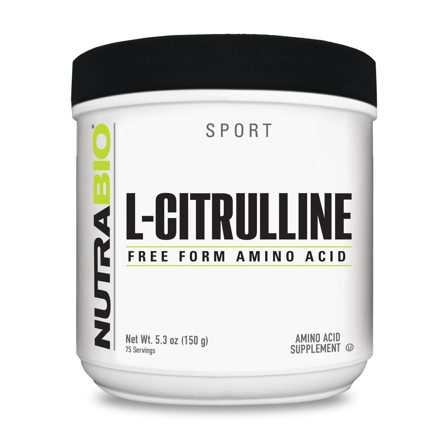 NutraBio L-Citrulline Free-Form Amino Acid Powder, 5.3 oz