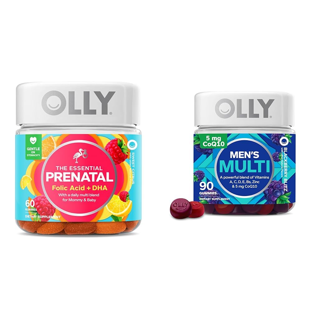 OLLY Essential Prenatal Gummy Multivitamin Chewable 180 Gummies