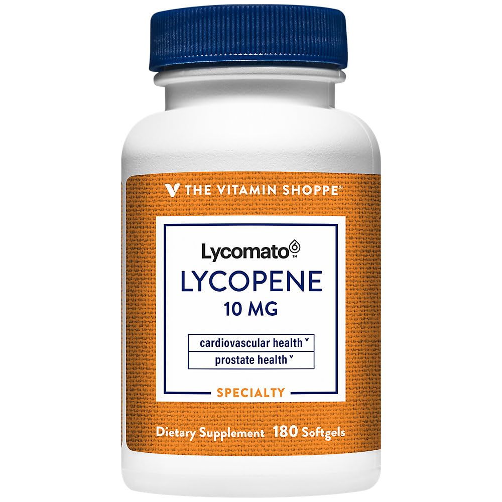 The Vitamin Shoppe Lycopene 10MG, Antioxidant that Supports Cardiovascular, 180 Softgels