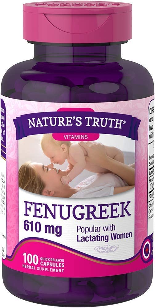 Nature's Truth Fenugreek 2000 mg Capsules, 100 Count