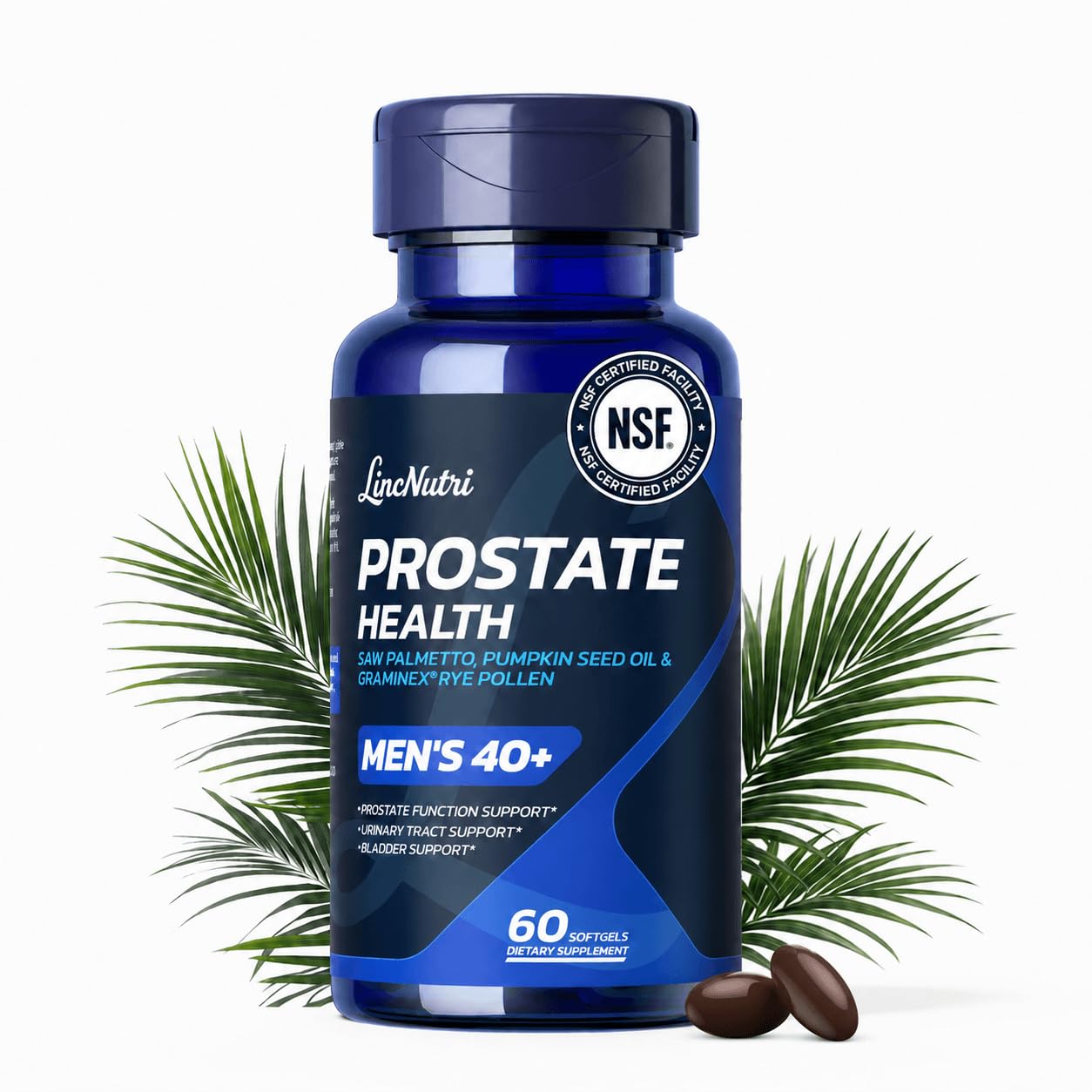 LincNutri Pharmaceutical Grade Prostate Health Supplement Softgels 60 Count