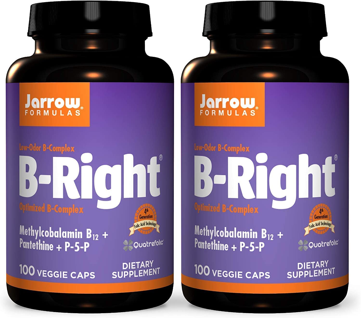 Jarrow Formulas B-Right Vitamin B-Complex Capsules, 200 Count