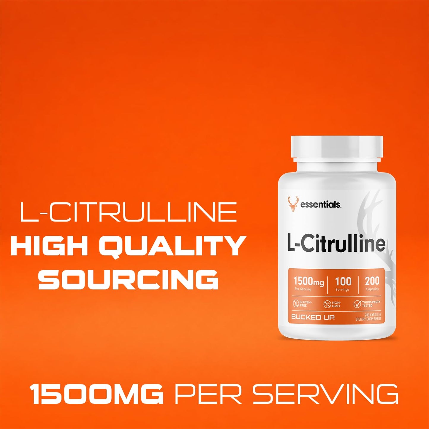Bucked Up L-Citrulline Capsules, 200 Count