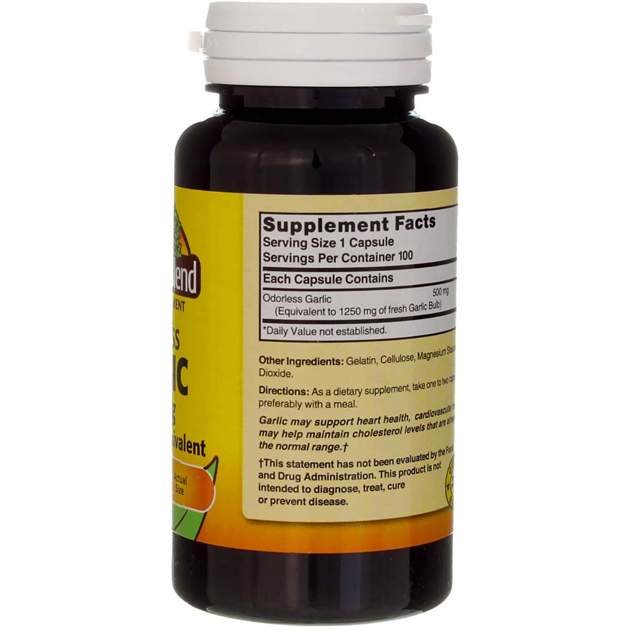 Nature's Blend Odorless Garlic, 100 Tablets