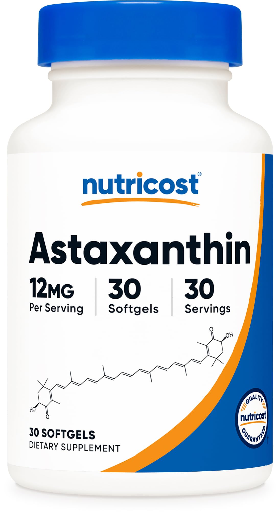 Nutricost Astaxanthin 12mg Softgels, 30 Count