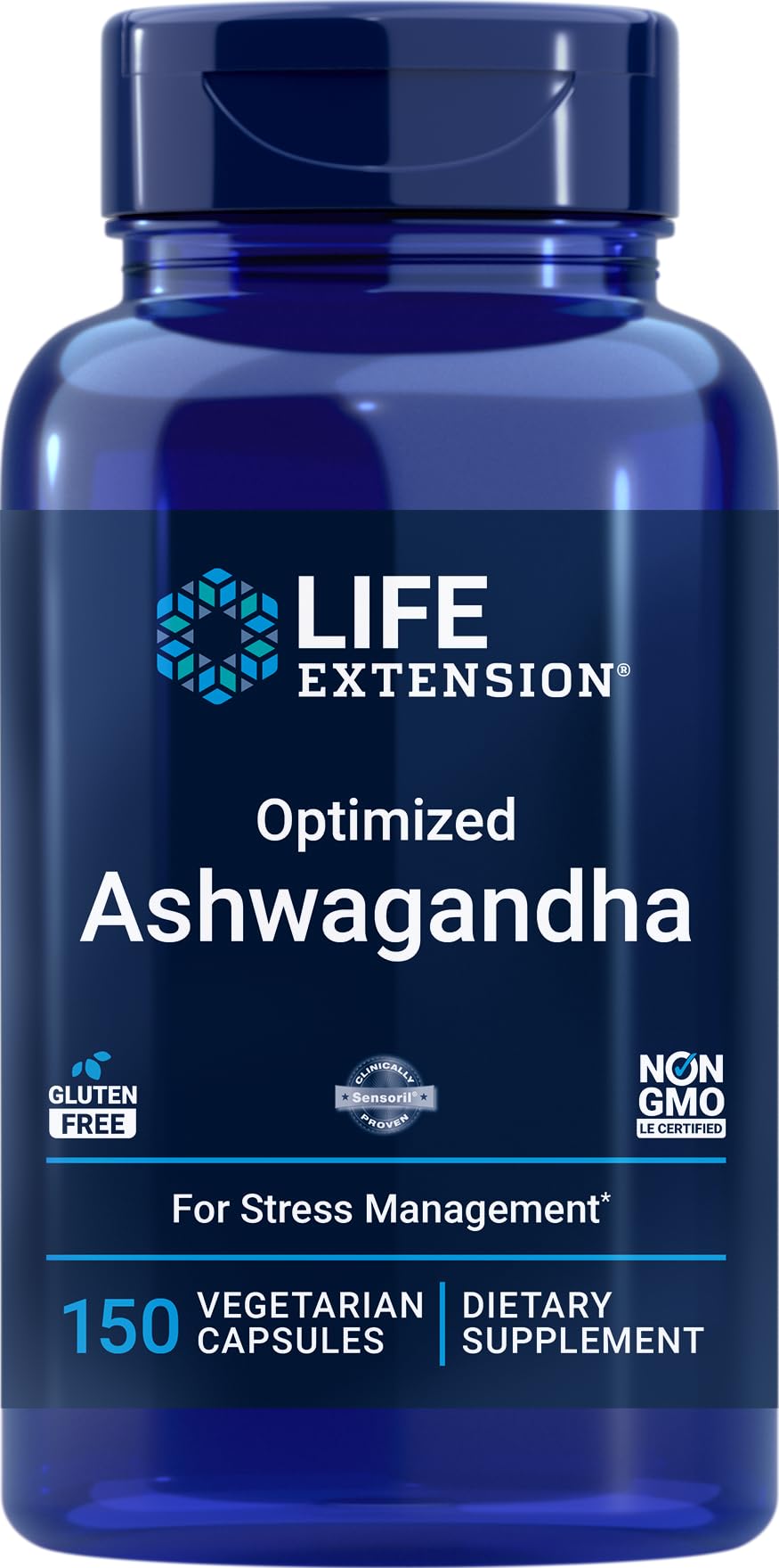 Life Extension Optimized Ashwagandha Capsules, 150 Count