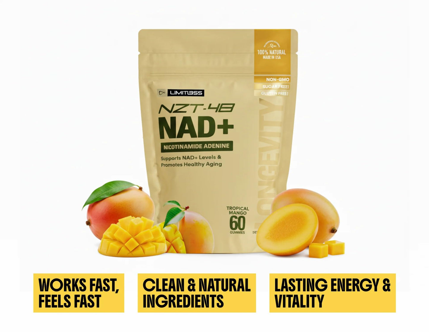 LIMITLESS X Limitless NZT-48 NAD+ Healthy Aging Gummies 1 Count