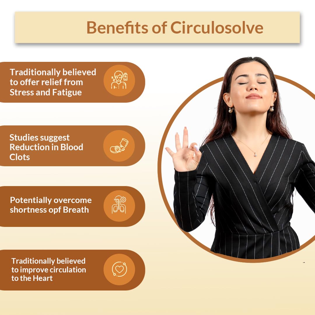 Biogetica Circulosolve Natural Heart Wellness Supplement - Ayurvedic Arjuna & Guggul Blend Capsule 80 Count