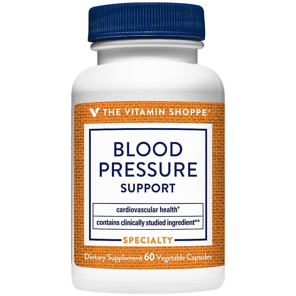 The Vitamin Shoppe Blood Pressure Support - Cardiovascular Health Formula | Heart-Healthy Nutrients, Vegetarian Capsules, 60 Count