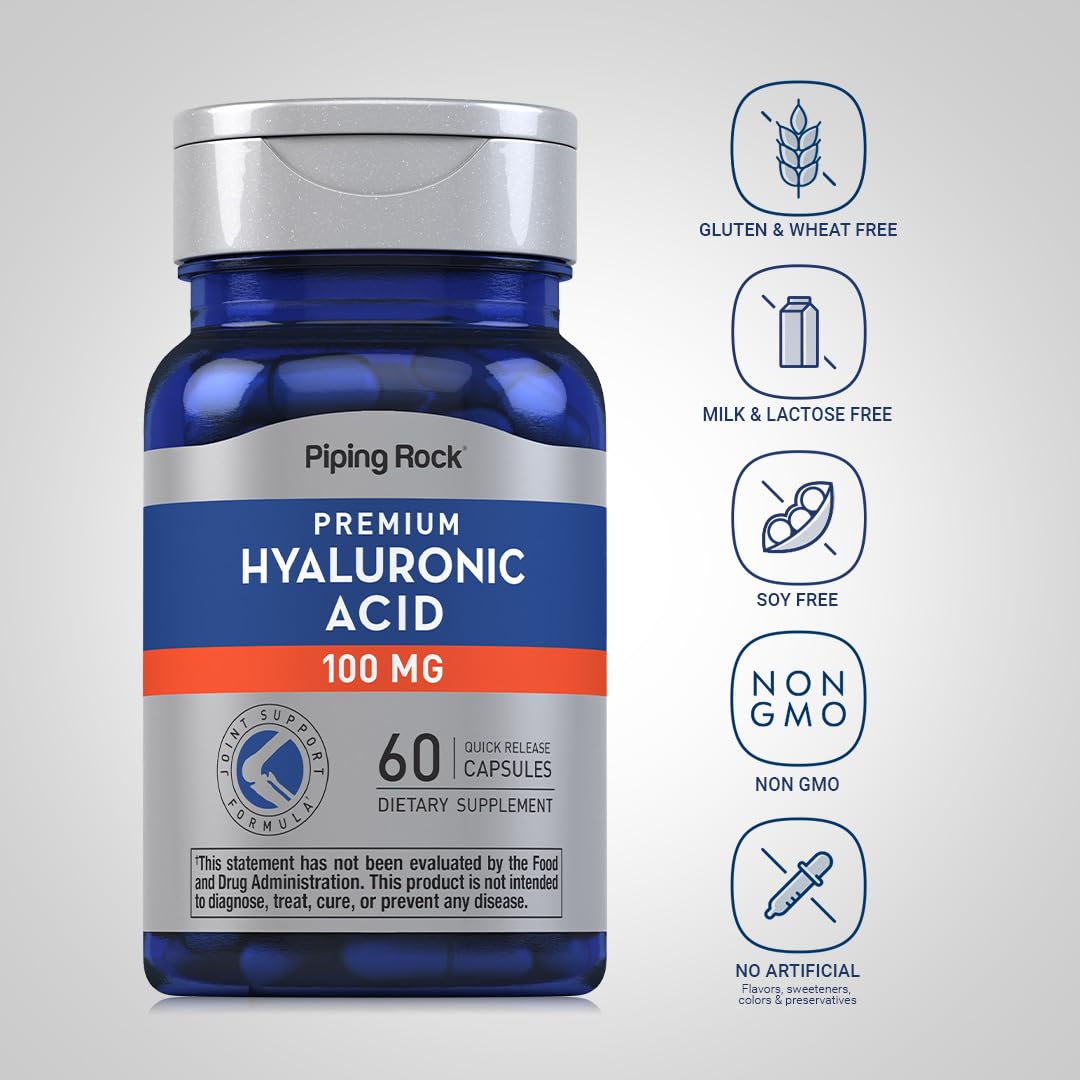 Piping Rock Hyaluronic Acid Supplement Capsules 60 Count