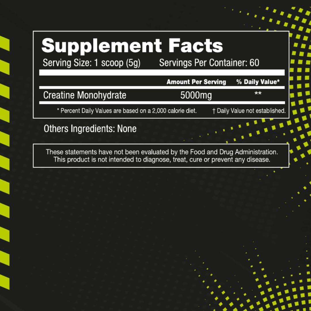 AREA 51 USA Premium Creatine Monohydrate Powder, 10.58 Ounce, 60 Servings