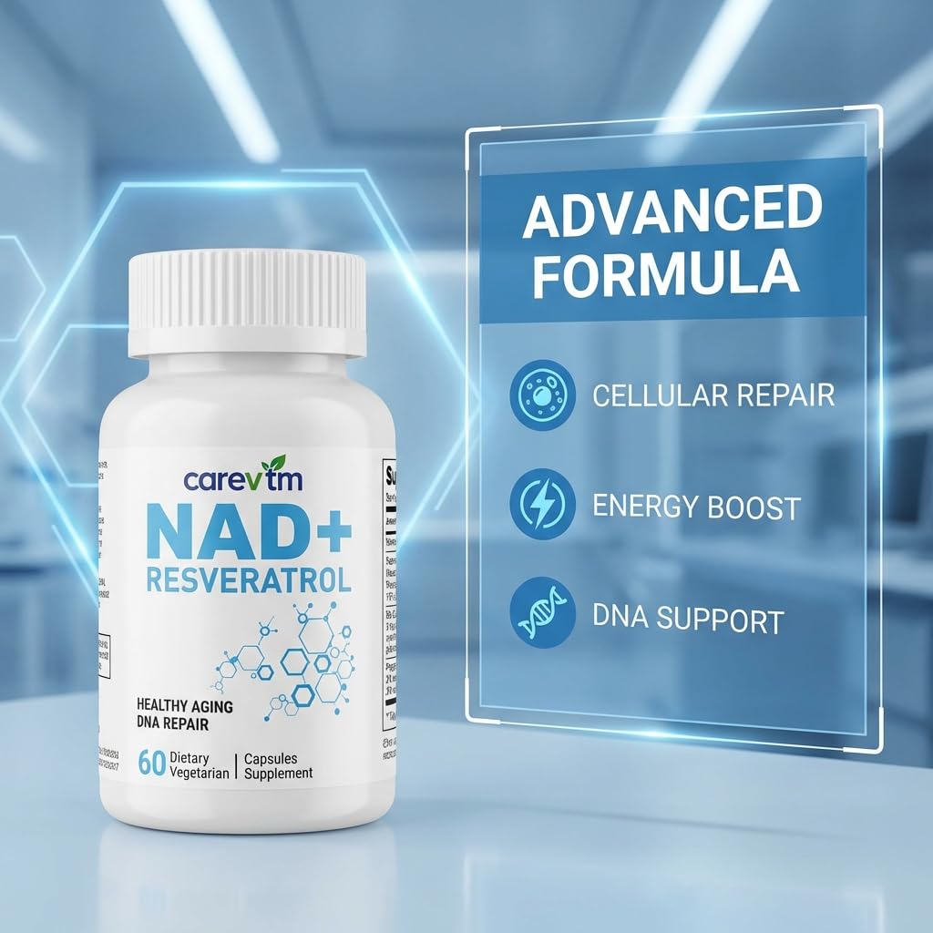 CAREVTM NAD+ Liposomal Complex 500mg Capsules, 60 Count