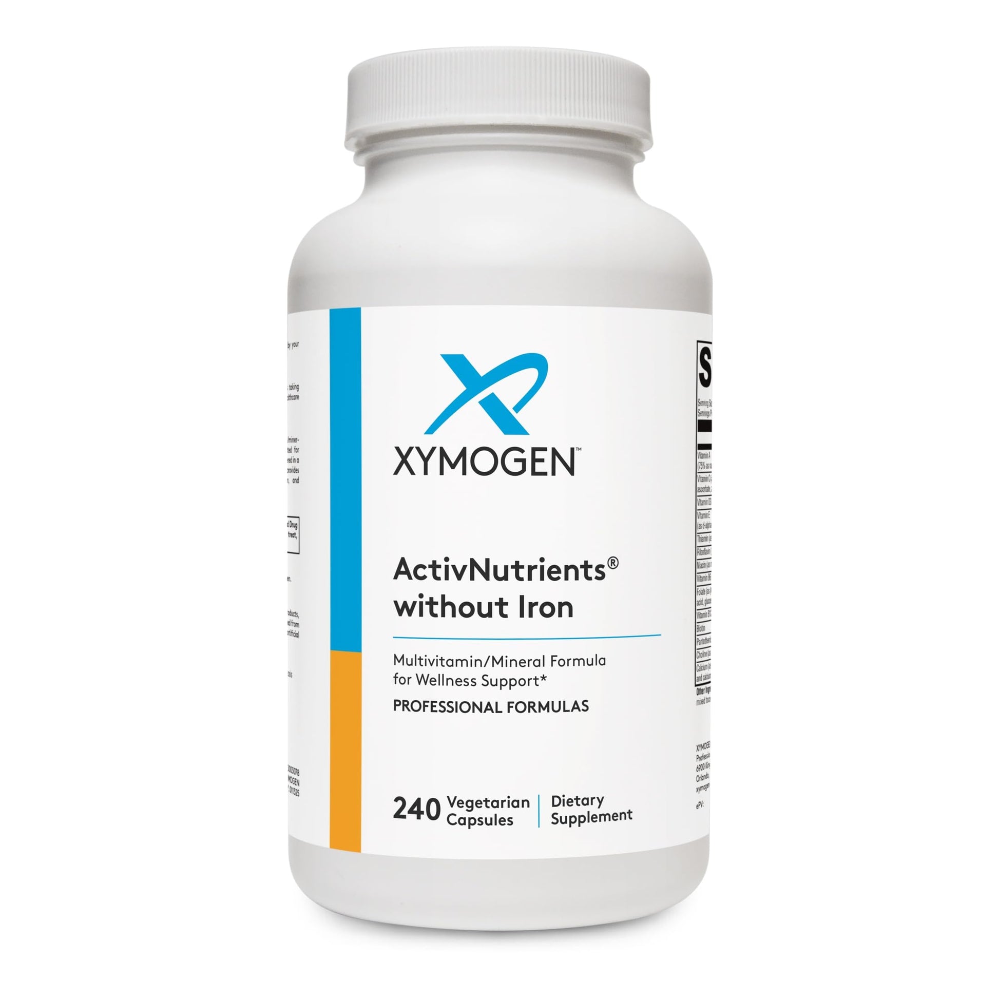XYMOGEN ActivNutrients Without Iron Capsules, 240 Count