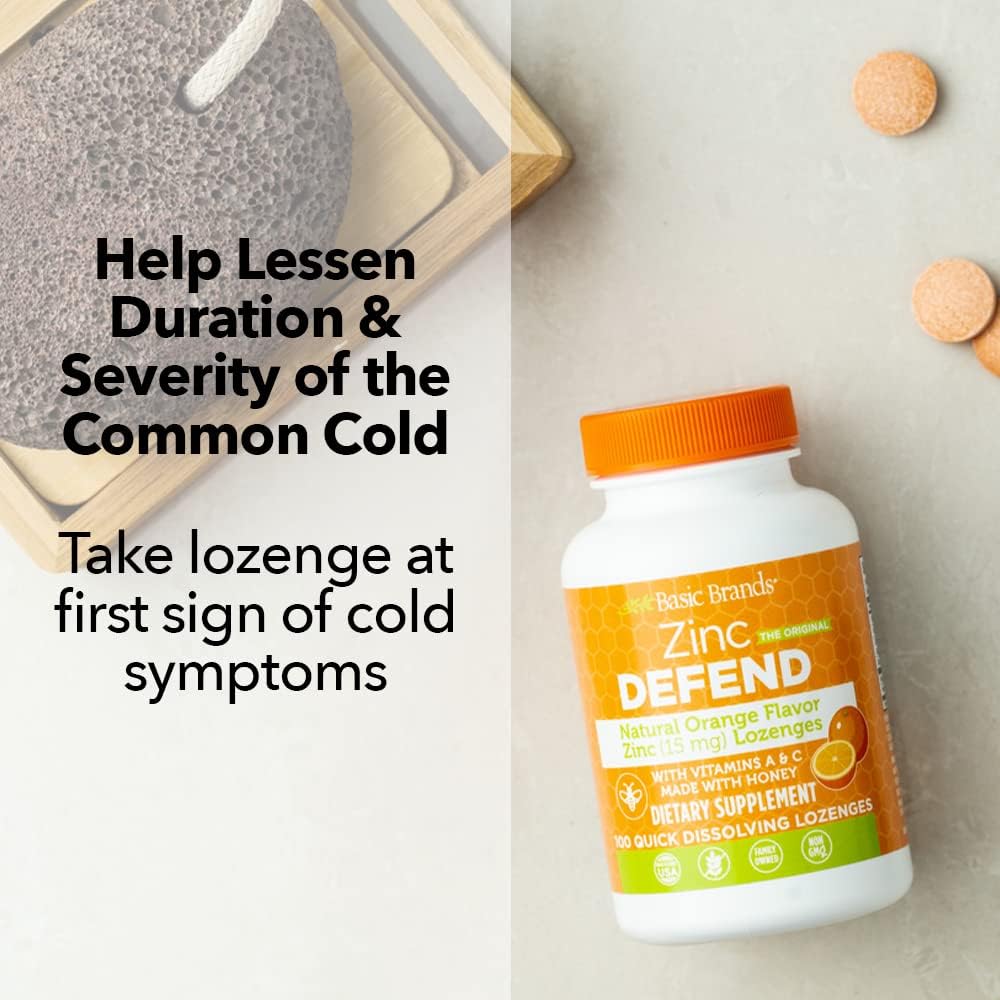 Basic Organics Zinc Orange Defend Tablet 100 Count