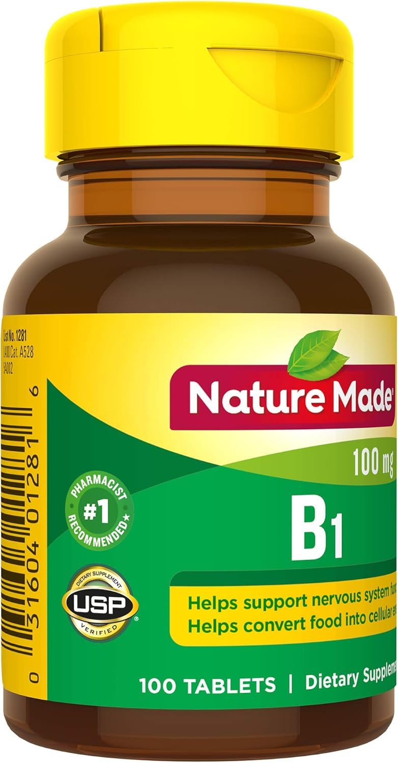 Nature Made Vitamin B1 100 mg Tablet, 99 Count