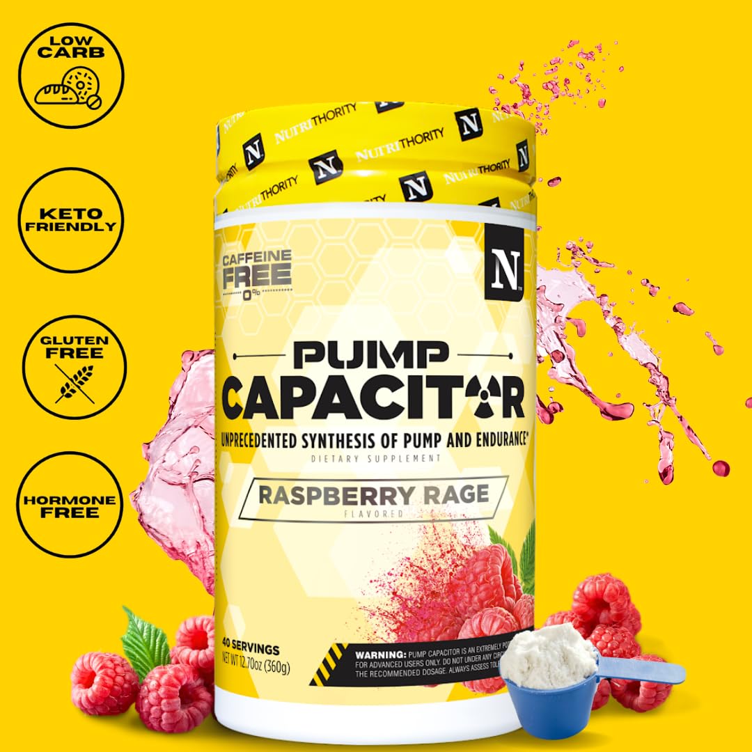 Nutrithority Pump Capacitor Non-Stimulant Sugar-Free Pre Workout Powder 19