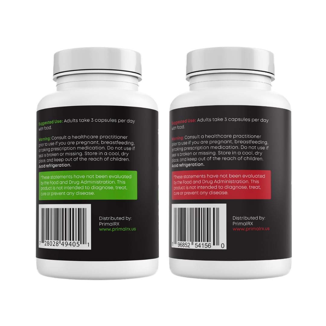 PRIMALRX Beef Liver & Beef Bone Marrow Supplement Bundle Capsules, 1 Count