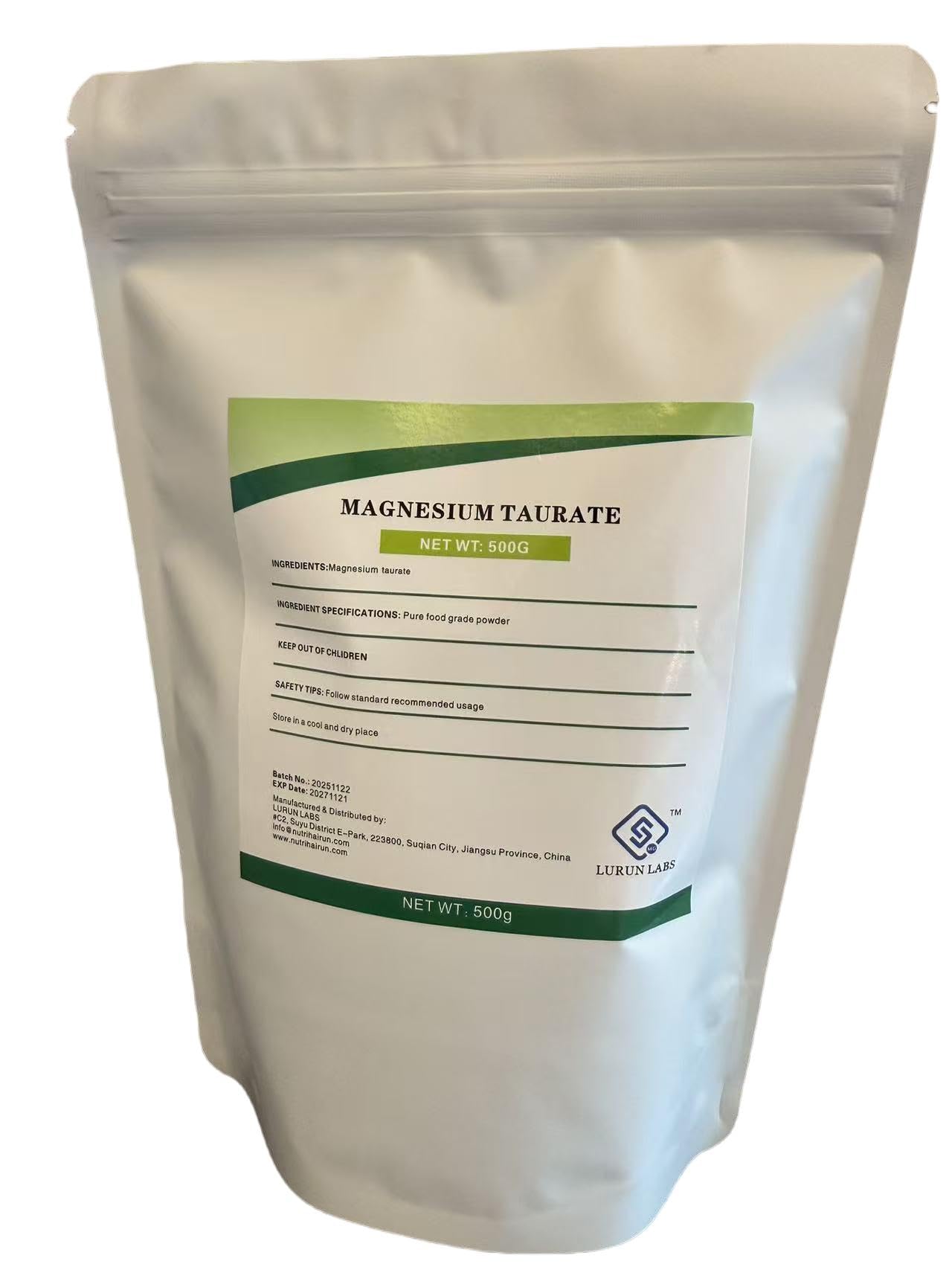 MG LURUN LABS Magnesium Taurate Powder, 500 g, Pack of 200