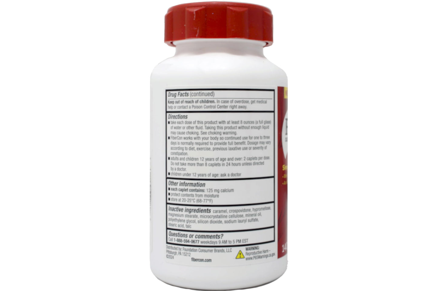Fibercon Fiber Therapy for Regularity Caplets 140 Count