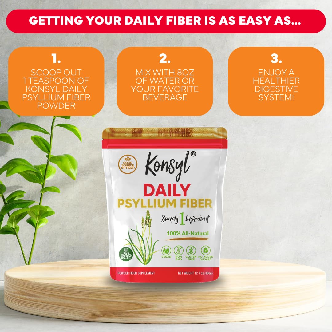 Konsyl Daily Psyllium Fiber Powder 12.7 oz